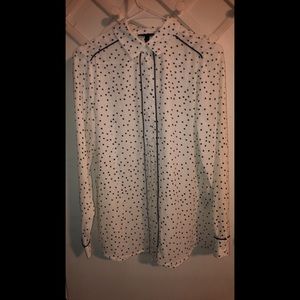 Polka dot button down